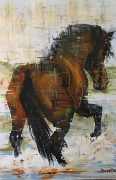 Original Figurative Horse Paintings by Barbara Brown
