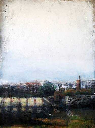 Original Expressionism Cities Paintings by José María Díaz Ligüeri Ariño