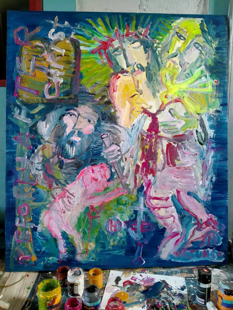 Original Abstract Religious Painting by martinus sumbaji