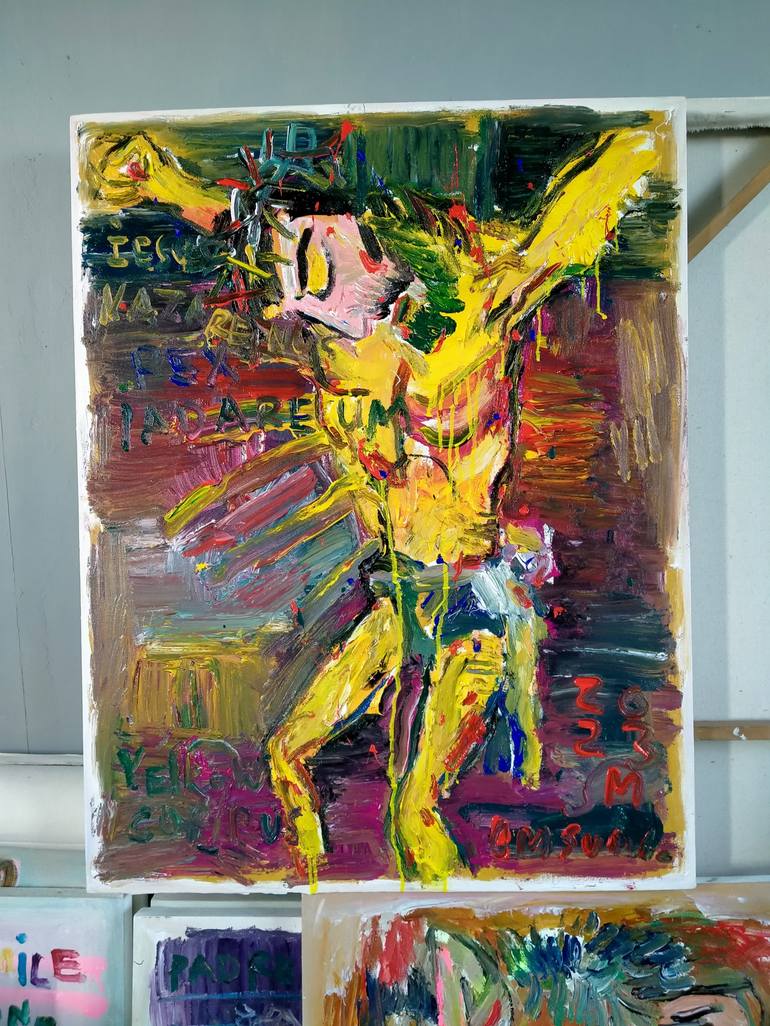 Original Abstract Expressionism People Painting by martinus sumbaji