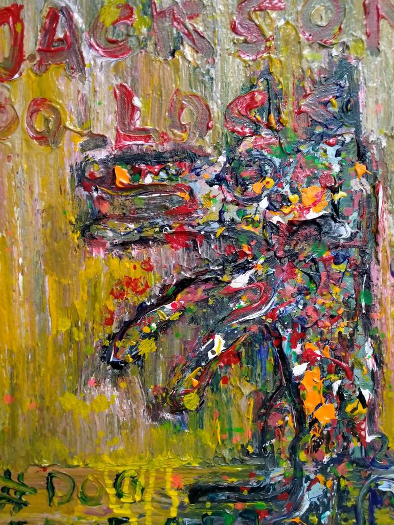 Original Abstract Expressionism Dogs Painting by martinus sumbaji