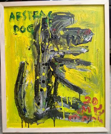 # Dog Love Art - Abstract Black Dog thumb