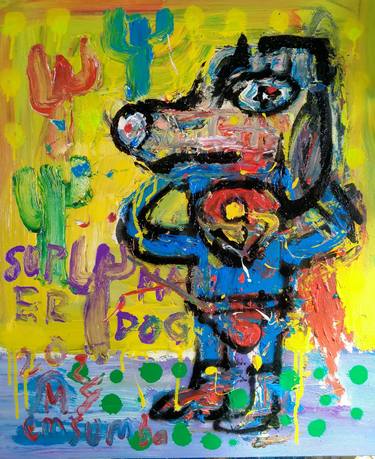 Original Abstract Dogs Paintings by martinus sumbaji