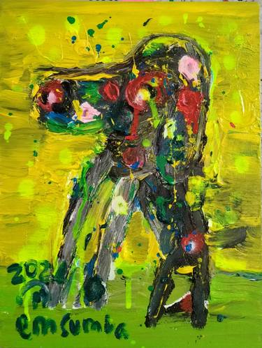 Original Abstract Expressionism Dogs Paintings by martinus sumbaji