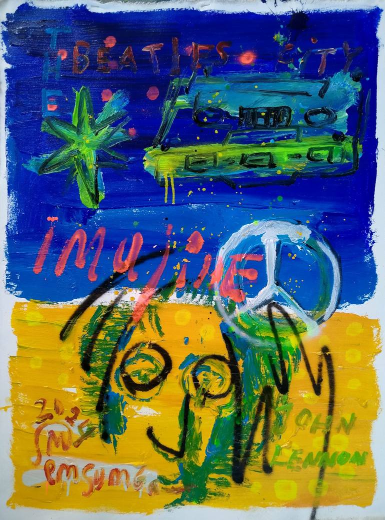 Original Abstract Pop Culture/Celebrity Paintings by Martinus Sumbaji