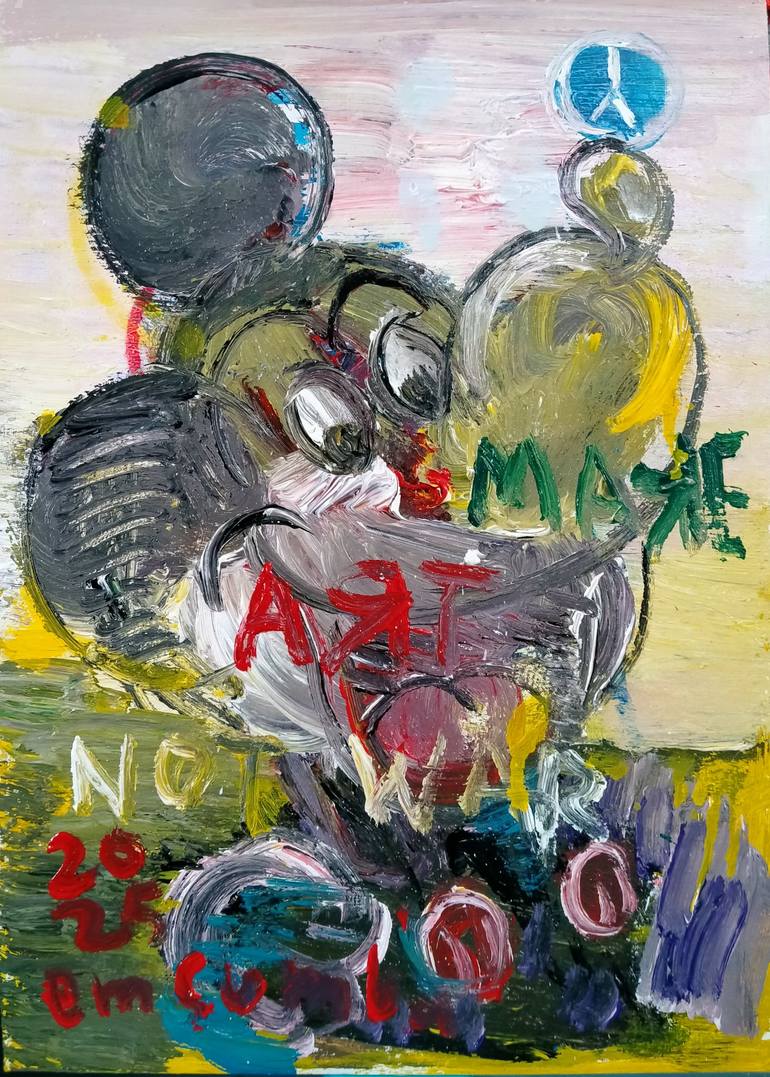 Original Abstract Cartoon Paintings by Martinus Sumbaji