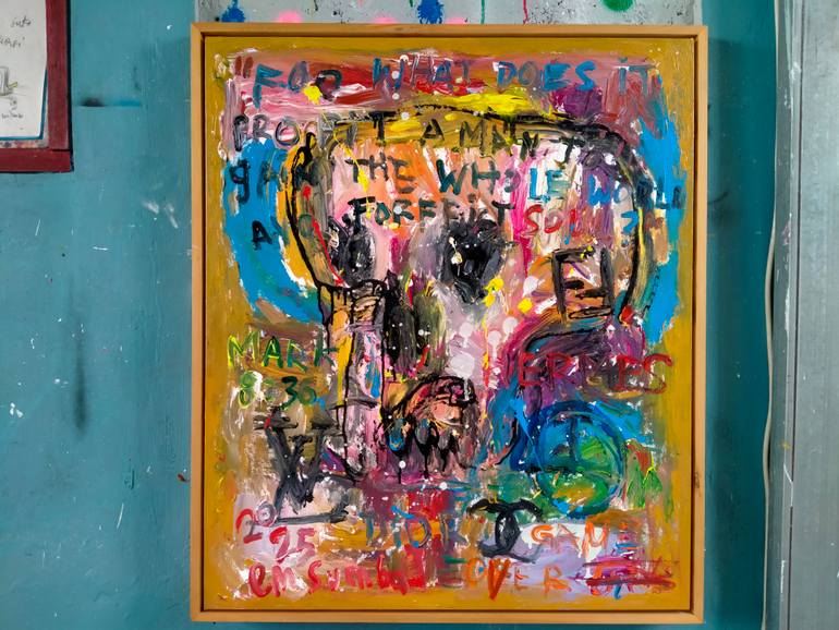 Original Abstract People Painting by Martinus Sumbaji