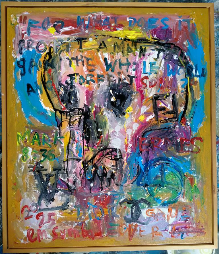 Original Abstract People Painting by Martinus Sumbaji