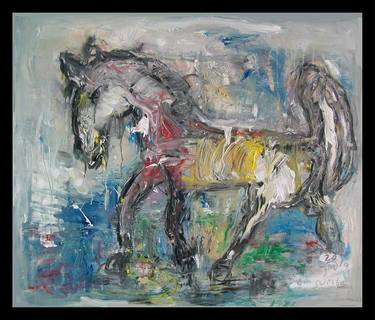 Original Abstract Horse Paintings by martinus sumbaji