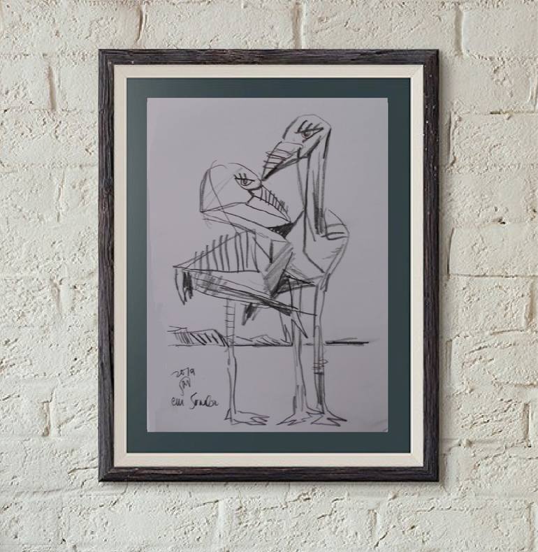 Original Abstract Expressionism Animal Drawing by martinus sumbaji