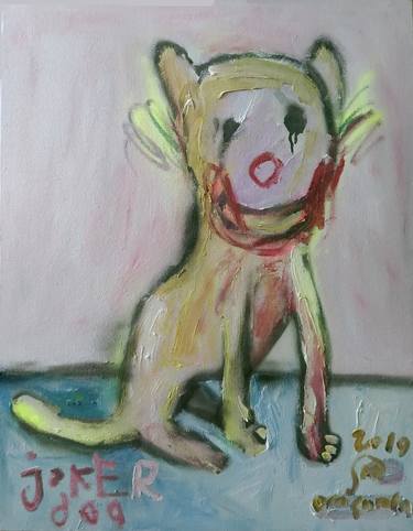Original Abstract Expressionism Dogs Paintings by martinus sumbaji