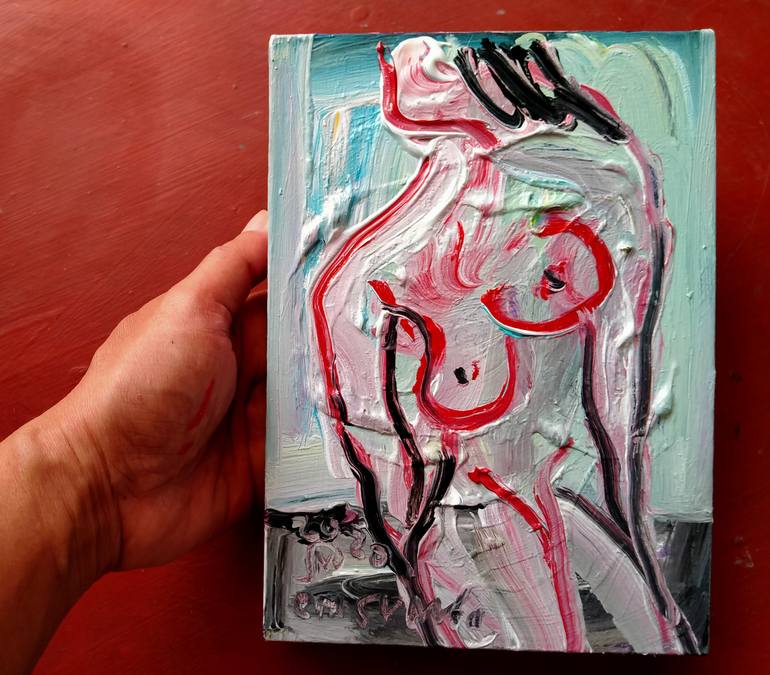 Original Abstract Nude Painting by martinus sumbaji