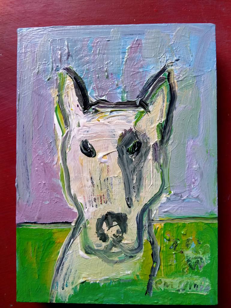 Original Abstract Dogs Painting by martinus sumbaji