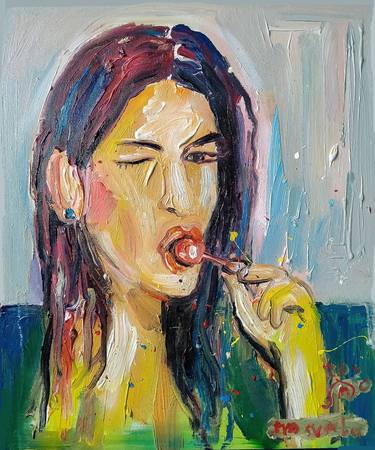 Original Abstract Expressionism Women Paintings by martinus sumbaji