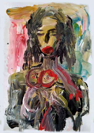 Original Abstract Women Paintings by martinus sumbaji