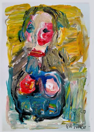 Original Abstract Women Paintings by martinus sumbaji