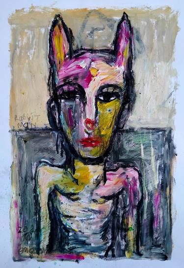 Original Abstract Men Paintings by martinus sumbaji