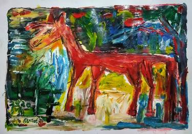 Original Abstract Animal Paintings by martinus sumbaji