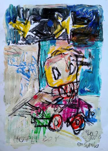 Original Abstract Children Paintings by martinus sumbaji