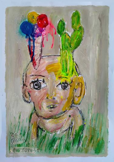 Original Abstract Children Paintings by martinus sumbaji