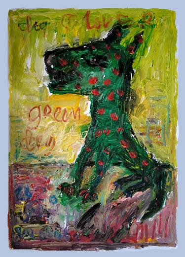 Original Abstract Dogs Paintings by martinus sumbaji