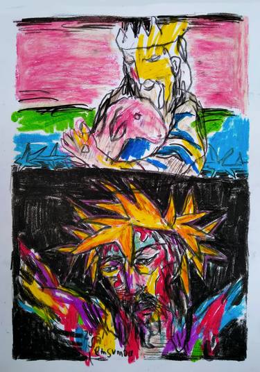 Original Abstract Expressionism Religious Paintings by martinus sumbaji