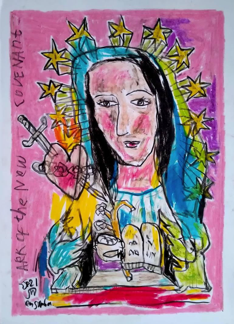 Original Abstract Expressionism Religious Paintings by Martinus Sumbaji