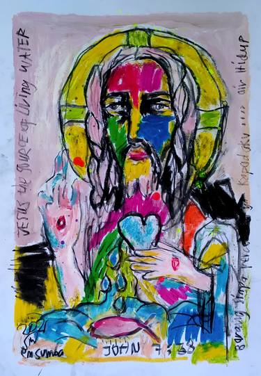Original Abstract Expressionism Religious Paintings by martinus sumbaji