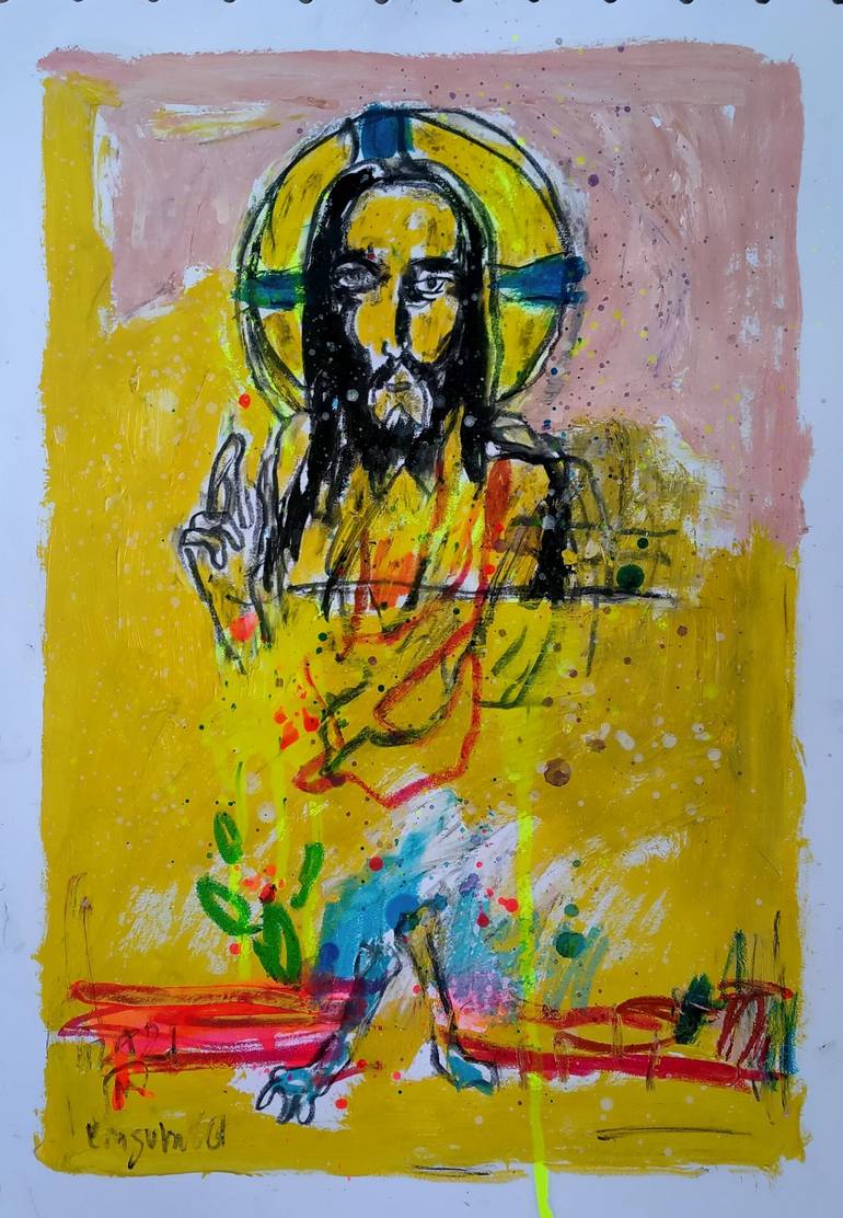 Jesus El Shaddai Painting by martinus sumbaji | Saatchi Art