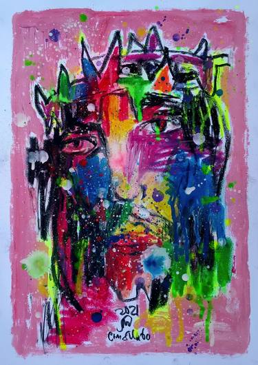 Original Abstract People Paintings by martinus sumbaji