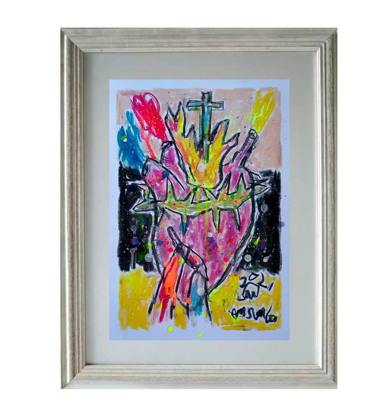 Original Abstract Love Painting by martinus sumbaji