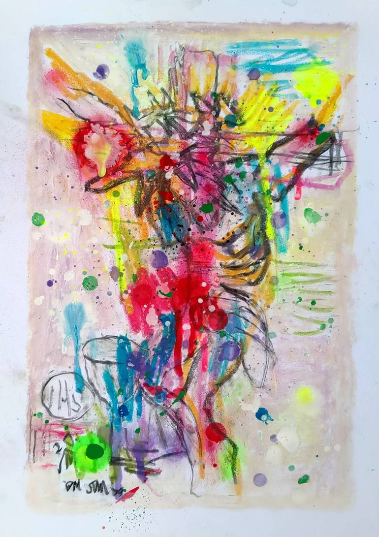 Original Abstract Expressionism People Painting by martinus sumbaji