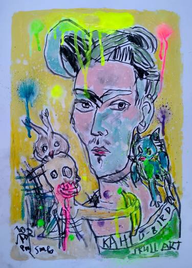 Frida Kahlo with Banana Skull thumb