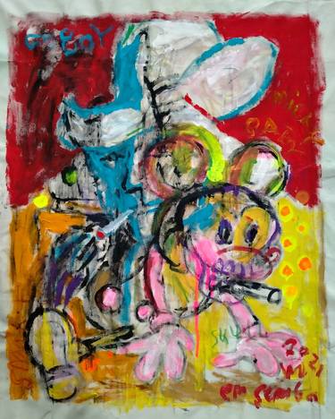 Original Abstract Expressionism People Paintings by martinus sumbaji