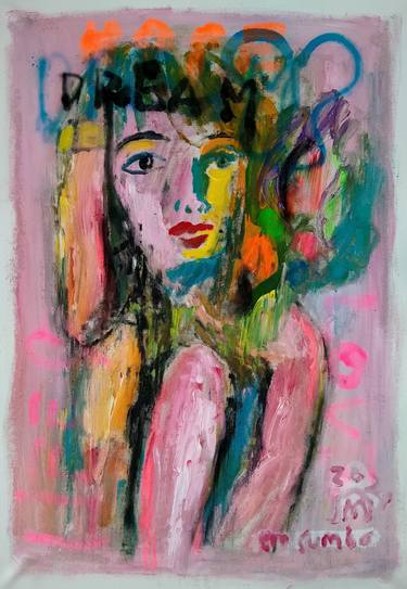 Original Abstract Women Paintings by martinus sumbaji