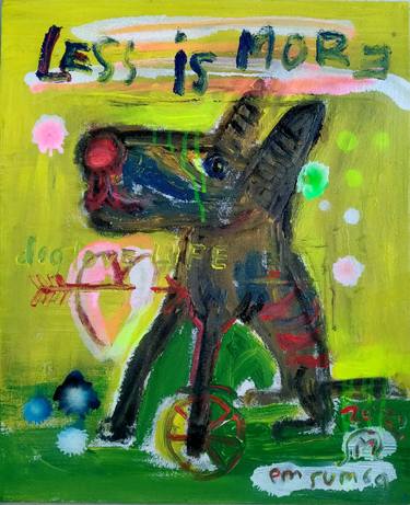 Original Abstract Expressionism Dogs Paintings by martinus sumbaji