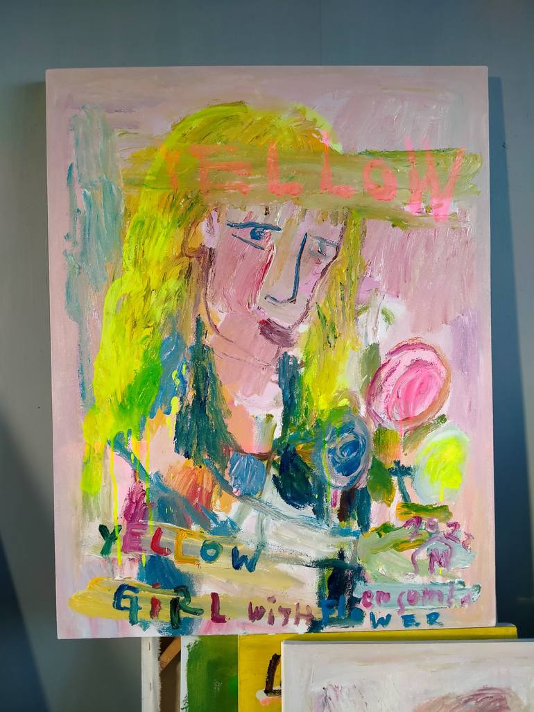 Original Abstract Portrait Painting by martinus sumbaji