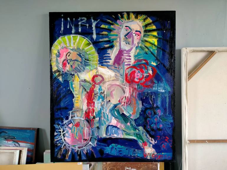 Original Abstract Religious Painting by martinus sumbaji