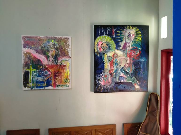 Original Abstract Religious Painting by martinus sumbaji