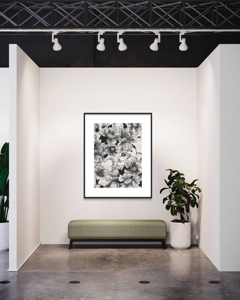 Original Fine Art Botanic Drawing by madpolkas Design studio