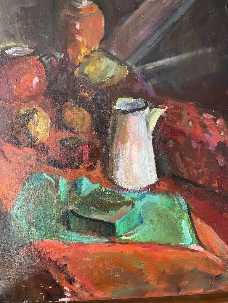 Original Expressionism Still Life Painting by madpolkas Design studio