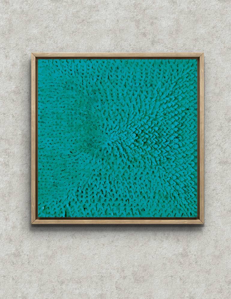 Original Garden Sculpture by Madpolkas Design Studio | Art Deco Art on Cotton Paper | Teal Butterfly Wall Sculpture,Hand-Cut Paper Relief