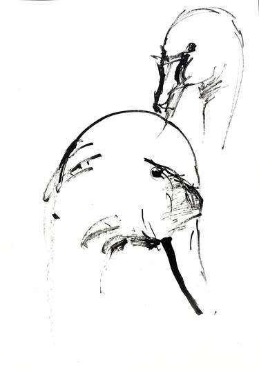 Duck & swan sketch thumb
