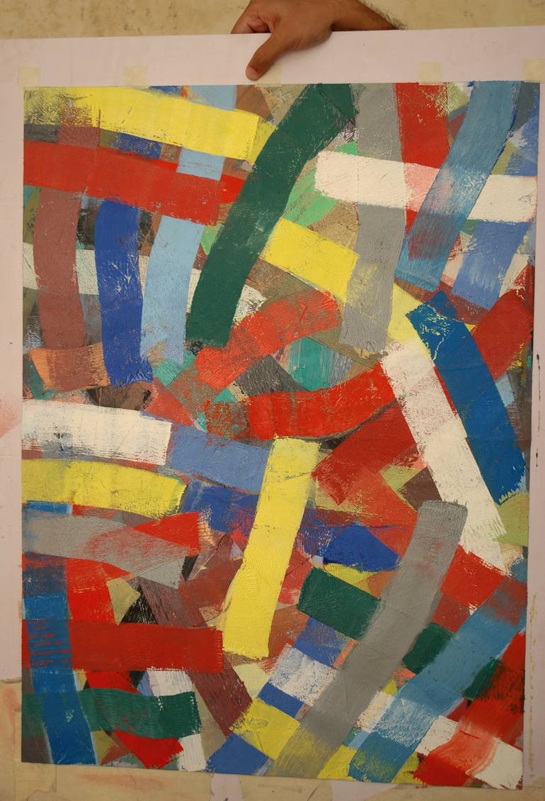 Original Abstract Expressionism Abstract Painting by Baljeet Singh