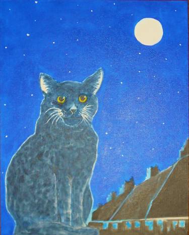 Print of Impressionism Cats Paintings by Robert  Anthony Montesino