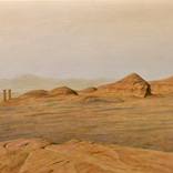Mars with two columns 02. by Béla Dohárszky