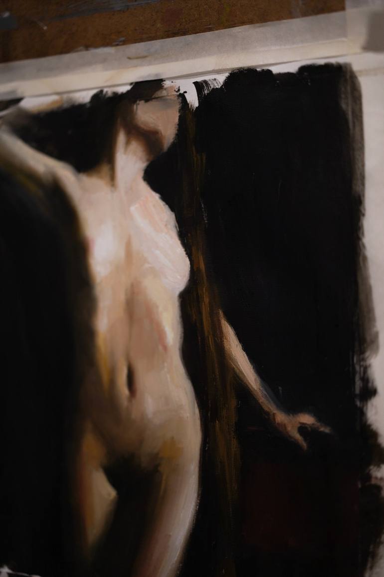 Original Realism Nude Painting by Guido Mauas
