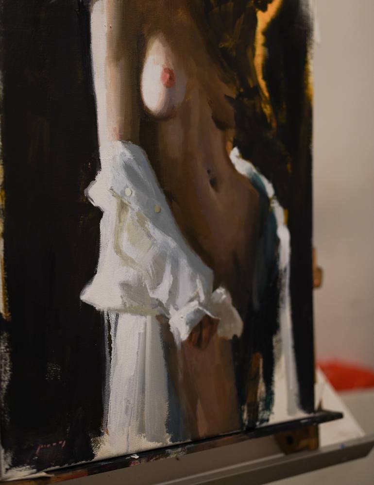 Original Figurative Nude Painting by Guido Mauas