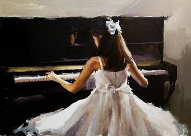 Little Girl at the Piano thumb
