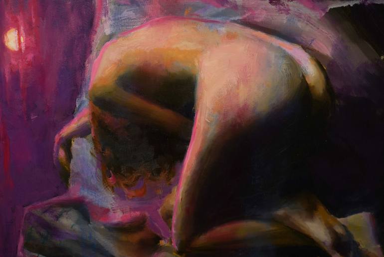 Original Impressionism Nude Painting by Guido Mauas